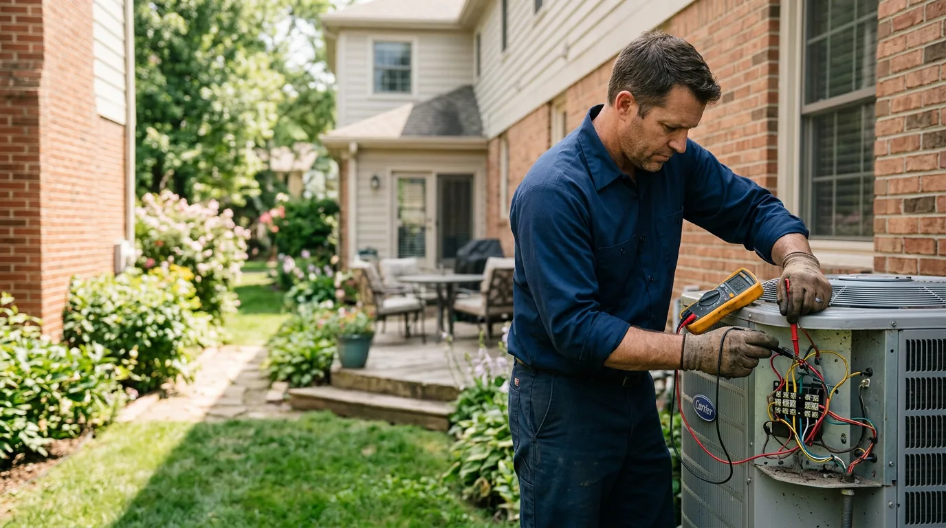 HVAC technician working near Agate, CO